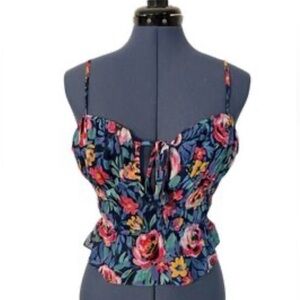 Lovers + Friends Mallory floral corset top XXS cottagecore festival